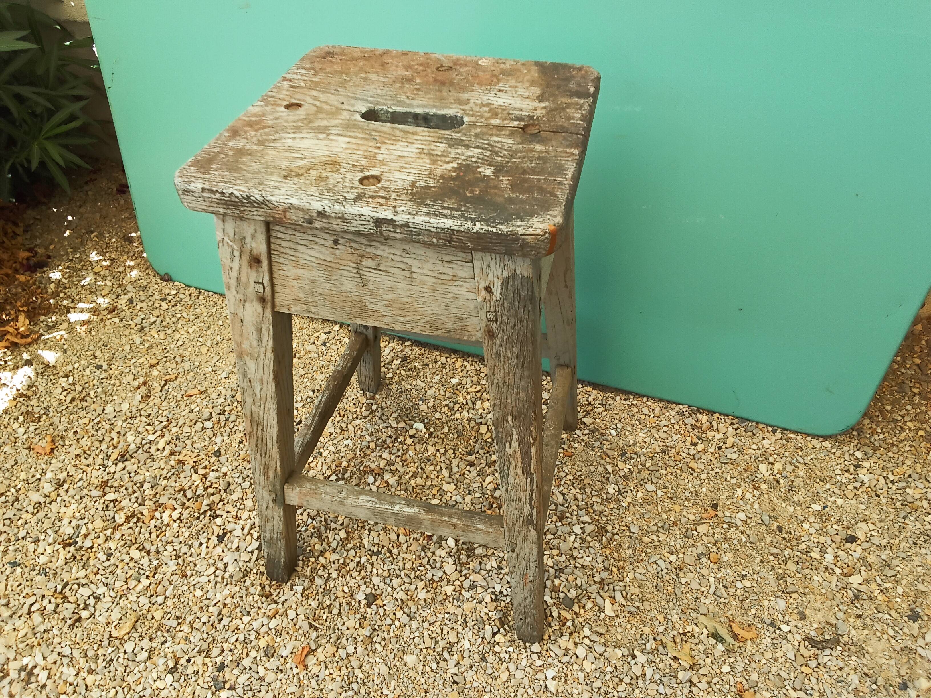 Tabouret chêne massif