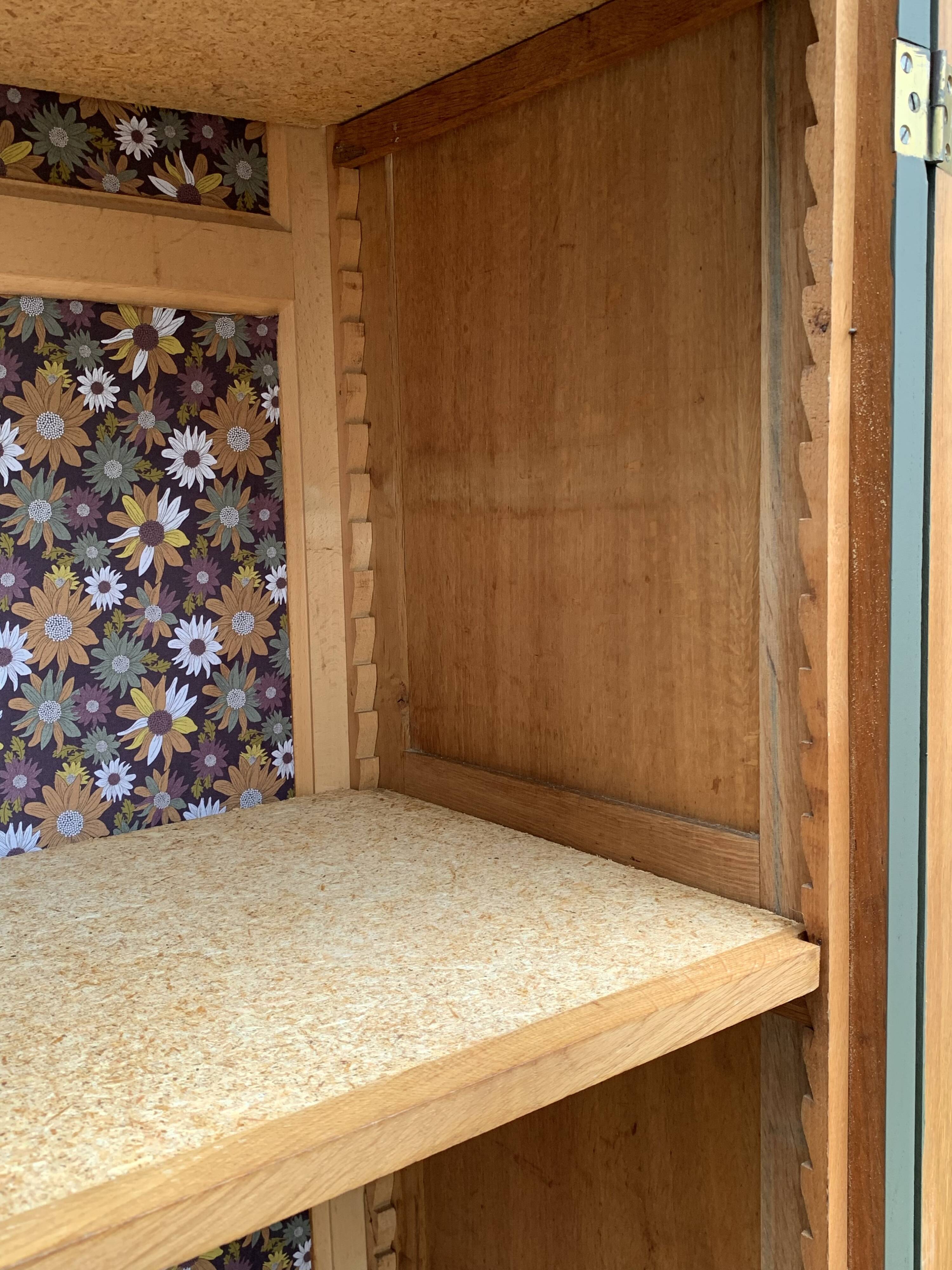 Parisian solid oak wardrobe 1960