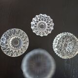 Set of 3 rosette ashtrays