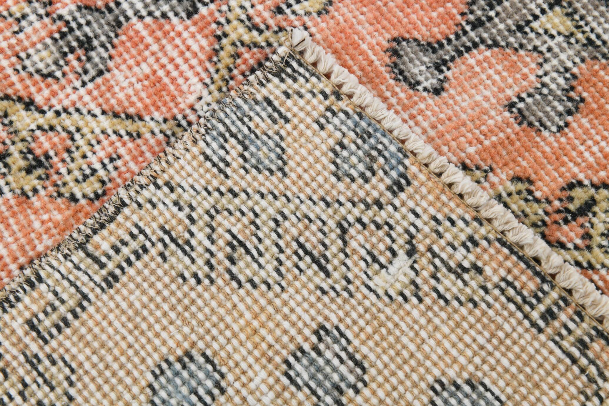 7x10 Pumpink Orange & Black Persian Rug, 208x316Cm