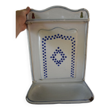 Egouttoir porte ustensile tôle émaillée Lustucru bleu