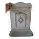Egouttoir porte ustensile tôle émaillée Lustucru bleu