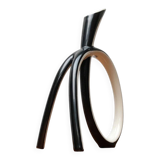 Sculptural porcelain vase from mid-century Germany by Lindner.