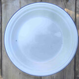 Plat en tôle émaillée blanc