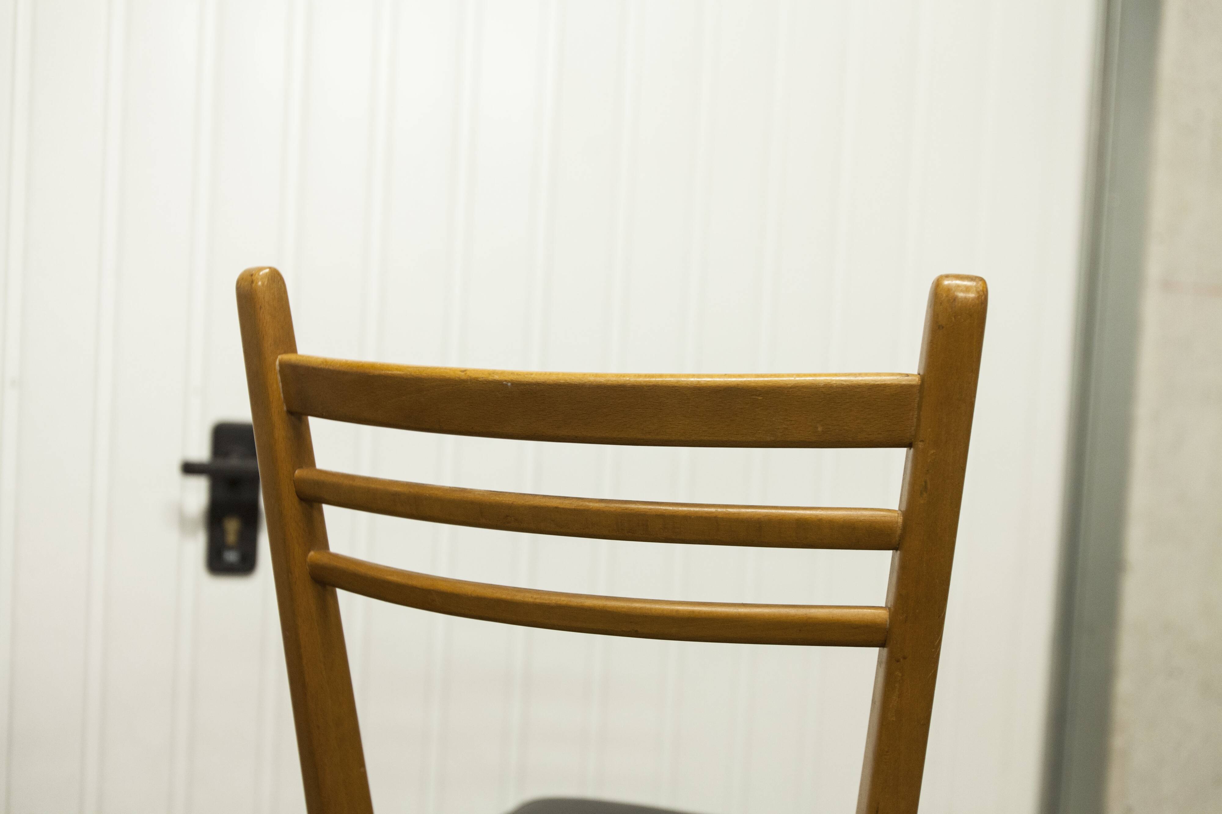 Pair of Scandinavian 1960 beech chairs