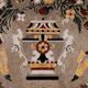 Napolitan marquetry round table, gilded, Italy, 19th century