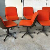 Series Of Six Comforto Edition Chairs Around 1970