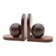 Wooden bookends decorated with spheres, 1950s