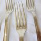 6 Christofle art deco style silver-plated forks