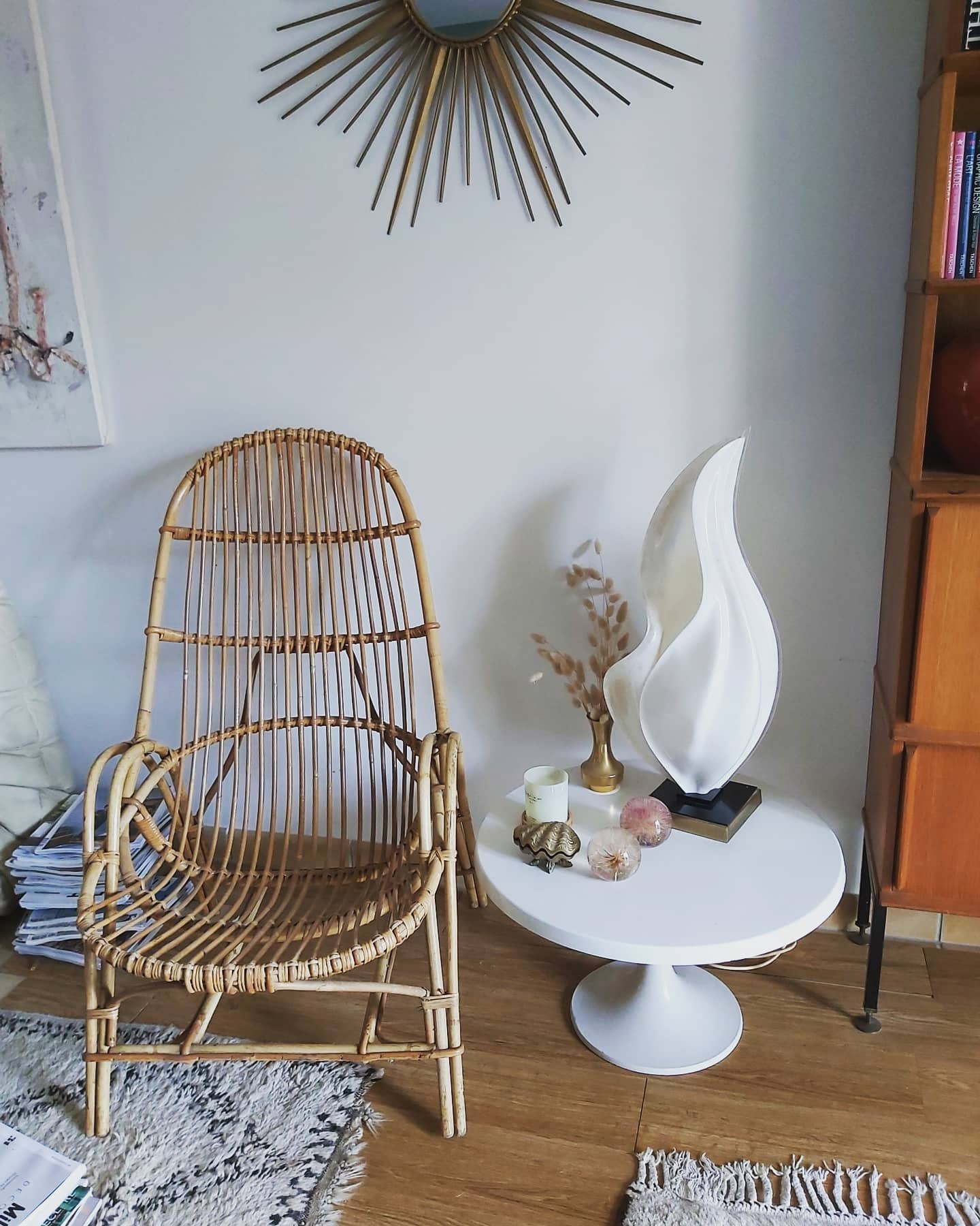Vintage rattan armchair