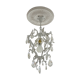Brass chandelier with patinated tassels