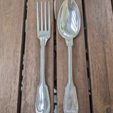 Ercuis silver plated fork and spoon set 84g