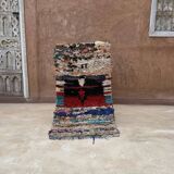 Colorful Boucherouite Moroccan rug - 68 x 116 cm