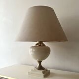 Dolphin lamp model "Oricourt" in ceramic and brass, France 1970.