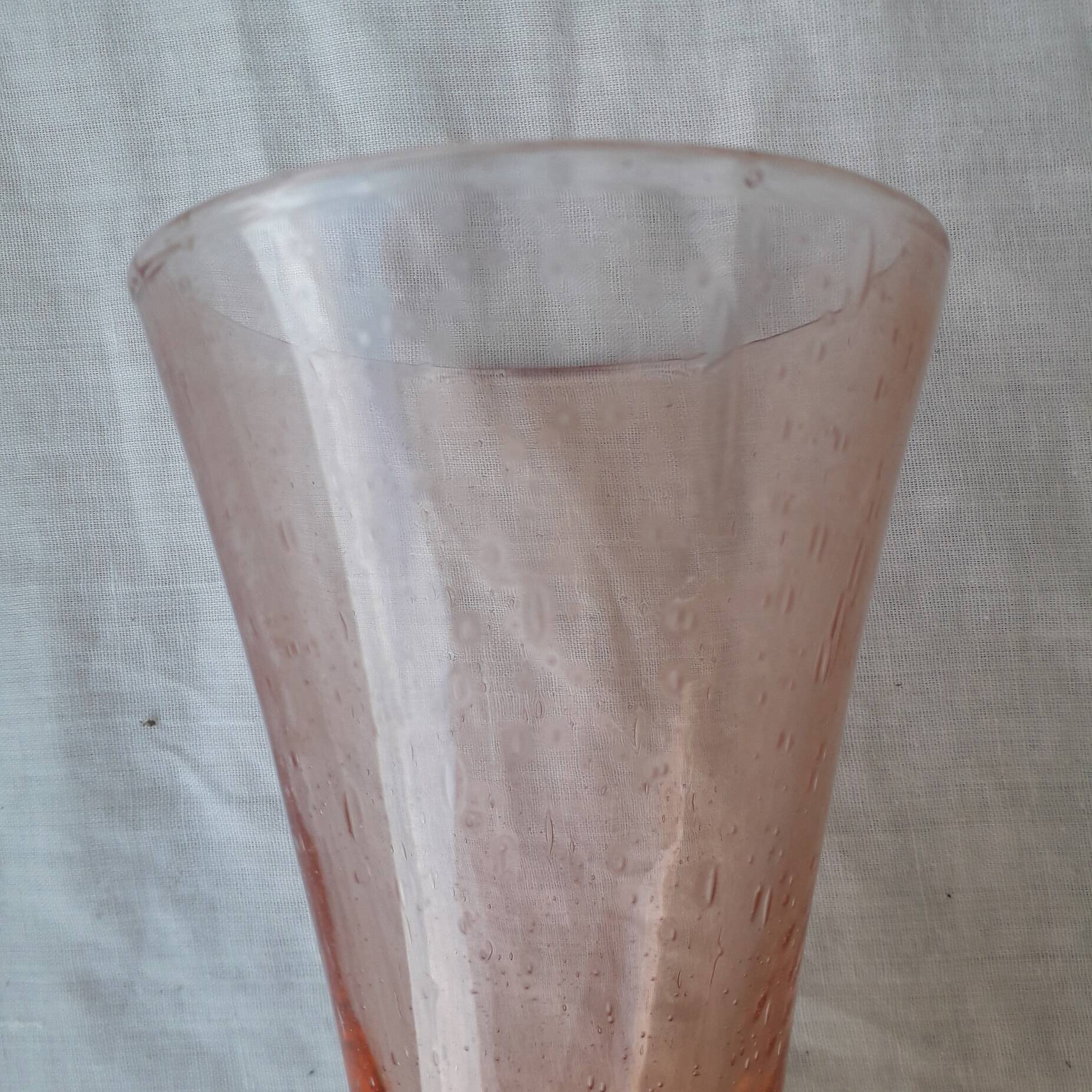 Vase en verre bullé italien