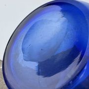 Grand vase verre soufflé bleue cobalt vintage