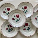 Art deco floral decor plates