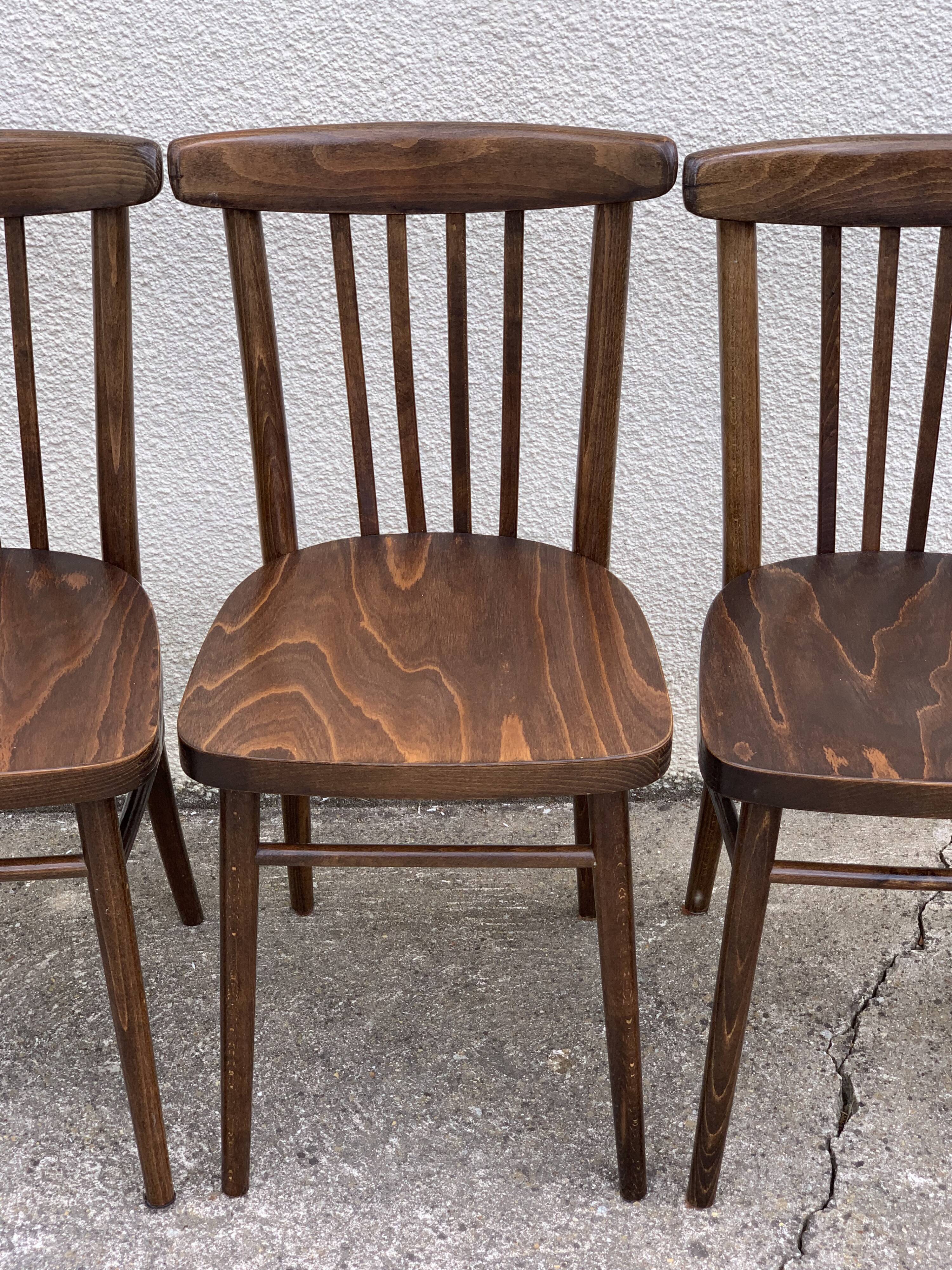 Bistro chairs 1950 made in Czechoslovakia
