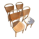 4 chaises de salle à manger Gemla Vilda 3 – Hêtre massif et cuir naturel – Suède