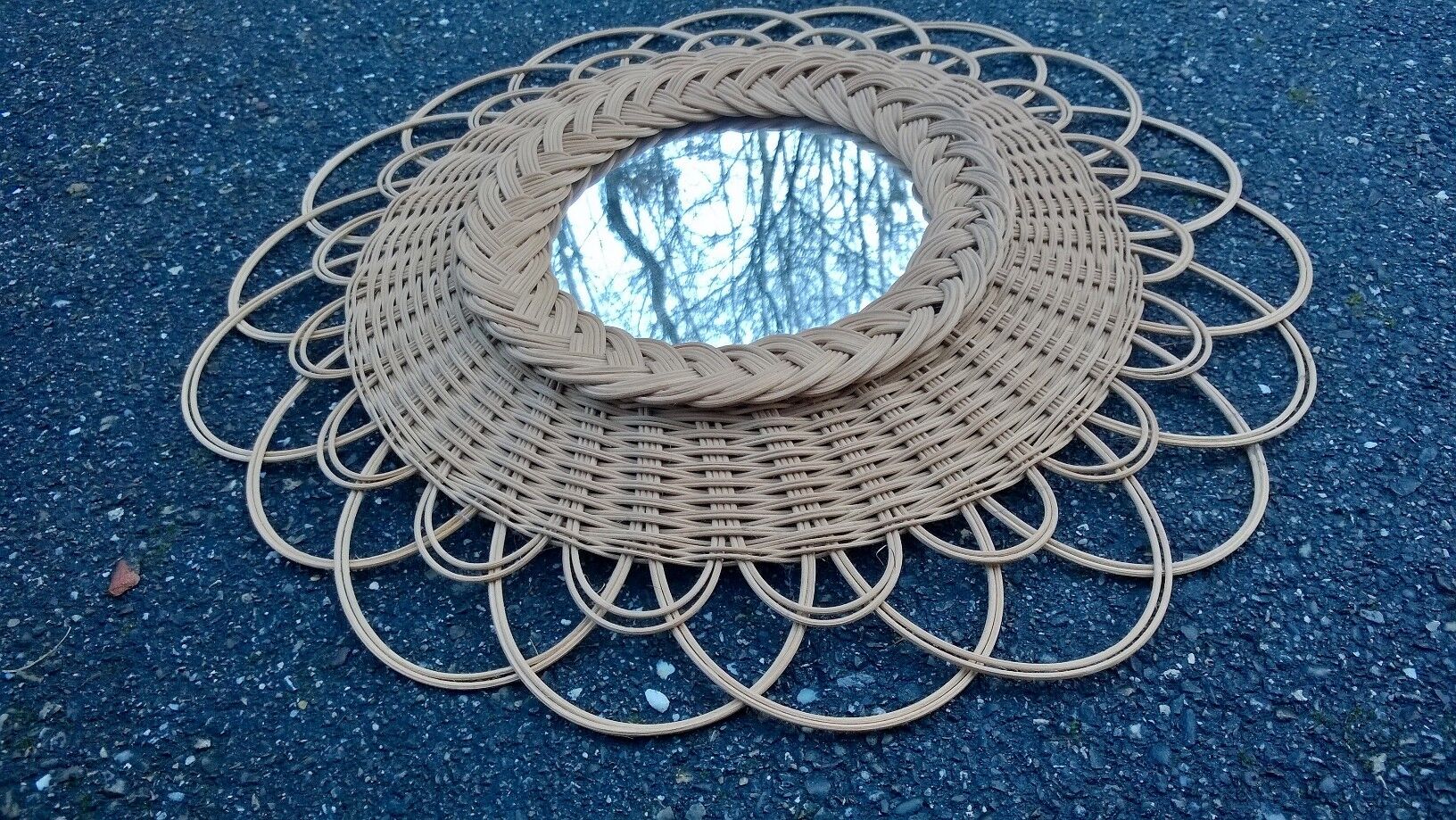 Wicker mirror 1960