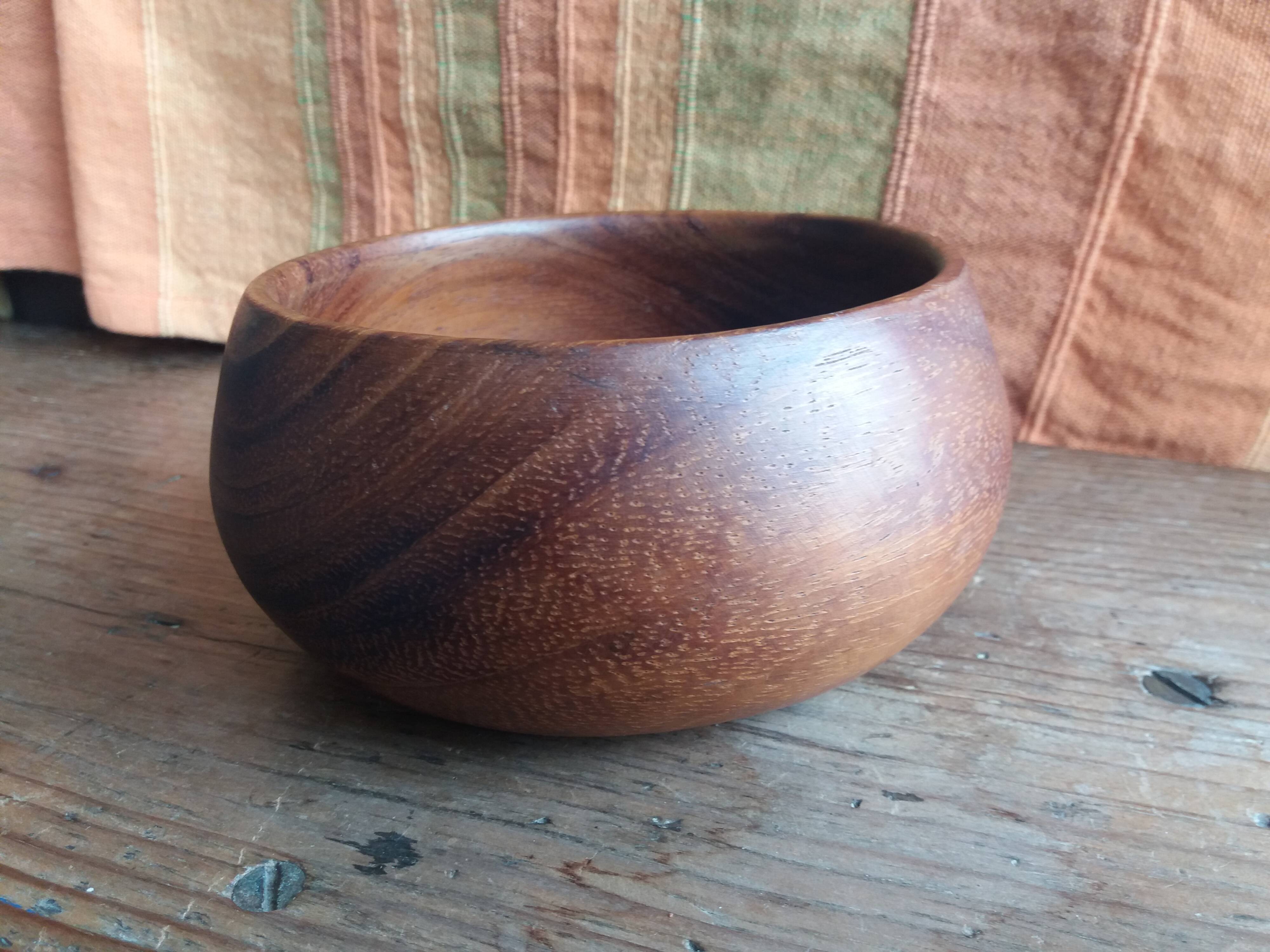 Turned wood bowl