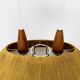 Raffia Bast and Teak Pendant Lamp from Temde