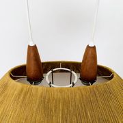 Raffia Bast and Teak Pendant Lamp from Temde