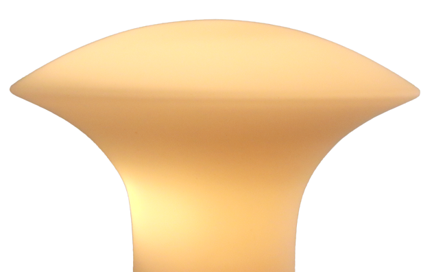 Milk glass mushroom lamp