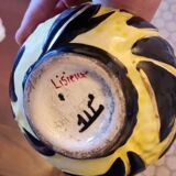 Set of 4 vases in earthenware and terracotta.