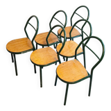 Set of 6 vintage Mobilor 1950 chairs