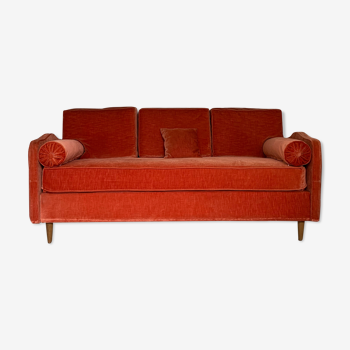 Couch vintage red vermilion