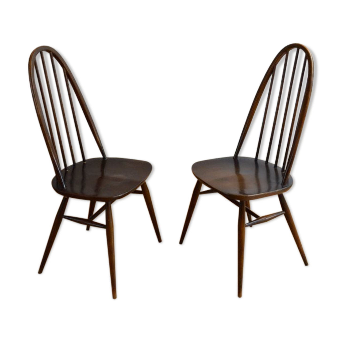 Pair of chairs 60s Ercol vintage