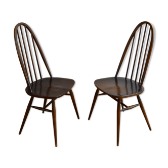 Pair of chairs 60s Ercol vintage