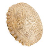 Amber glass wall sconces in the shape of a fingerprint, Germany, 1970s.