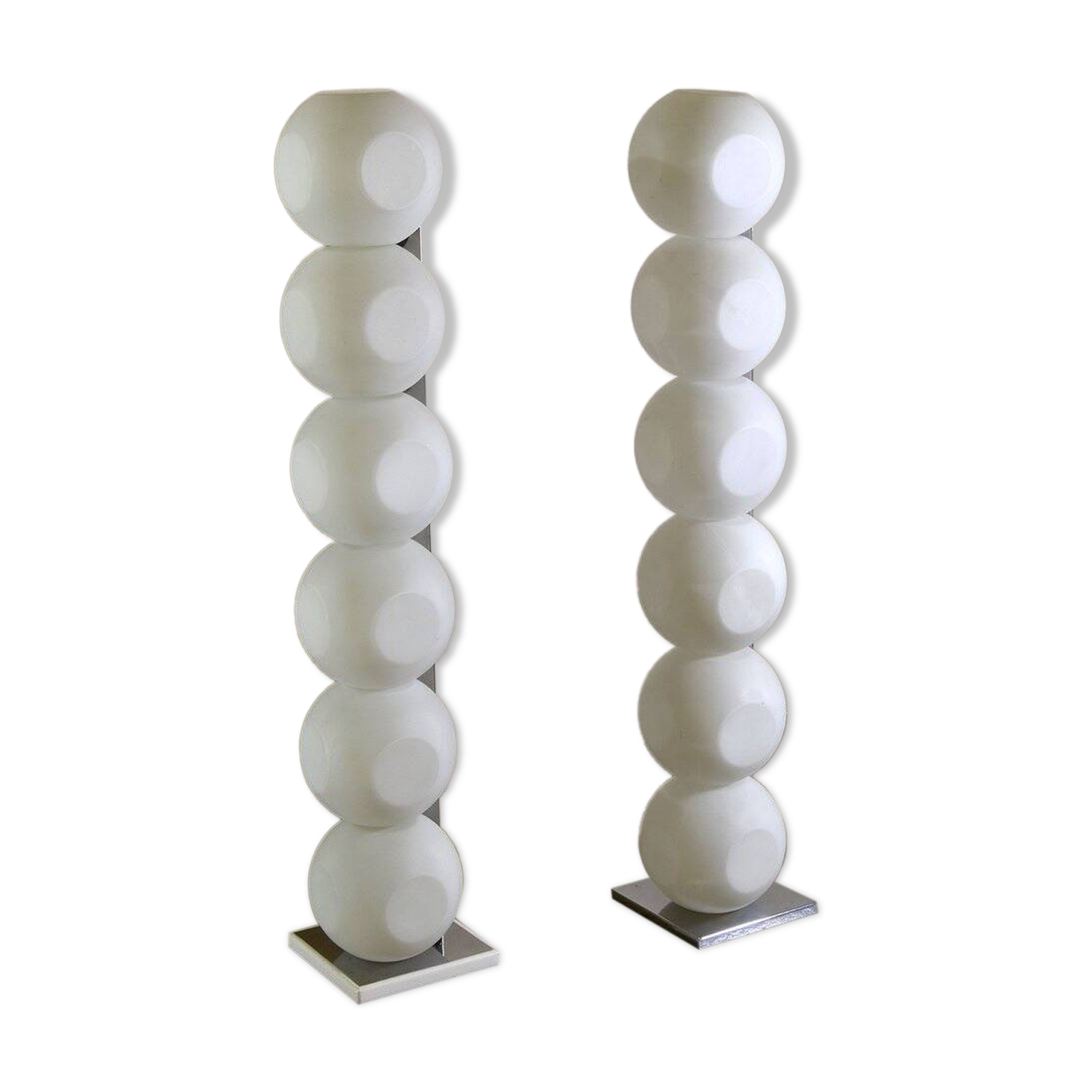 Floor lamp model 440 Space Age by Luci Italia, set of 2.