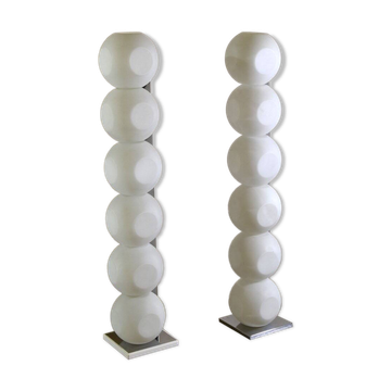 Floor lamp model 440 Space Age by Luci Italia, set of 2.