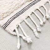 Berber carpet Azilal ecru with colorful patterns 2,33x1,40m