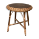 Vintage side table in bohemian old rattan wicker 1950