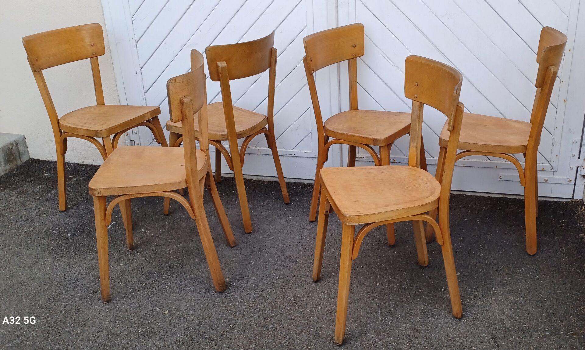 Lot de 6 chaises bistrot Baumann