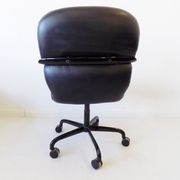 Black leather office chair 2328 by Bruce Hannah & Andrew Morrison