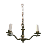 Copper 3-spoke chandelier