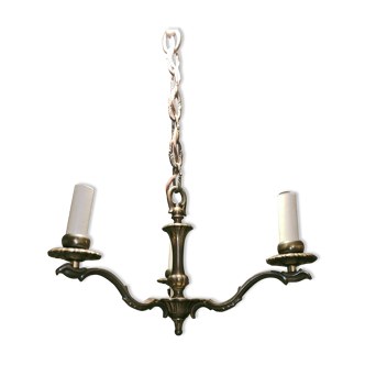 Copper 3-spoke chandelier