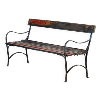 Banc de jardin en fer années 1930