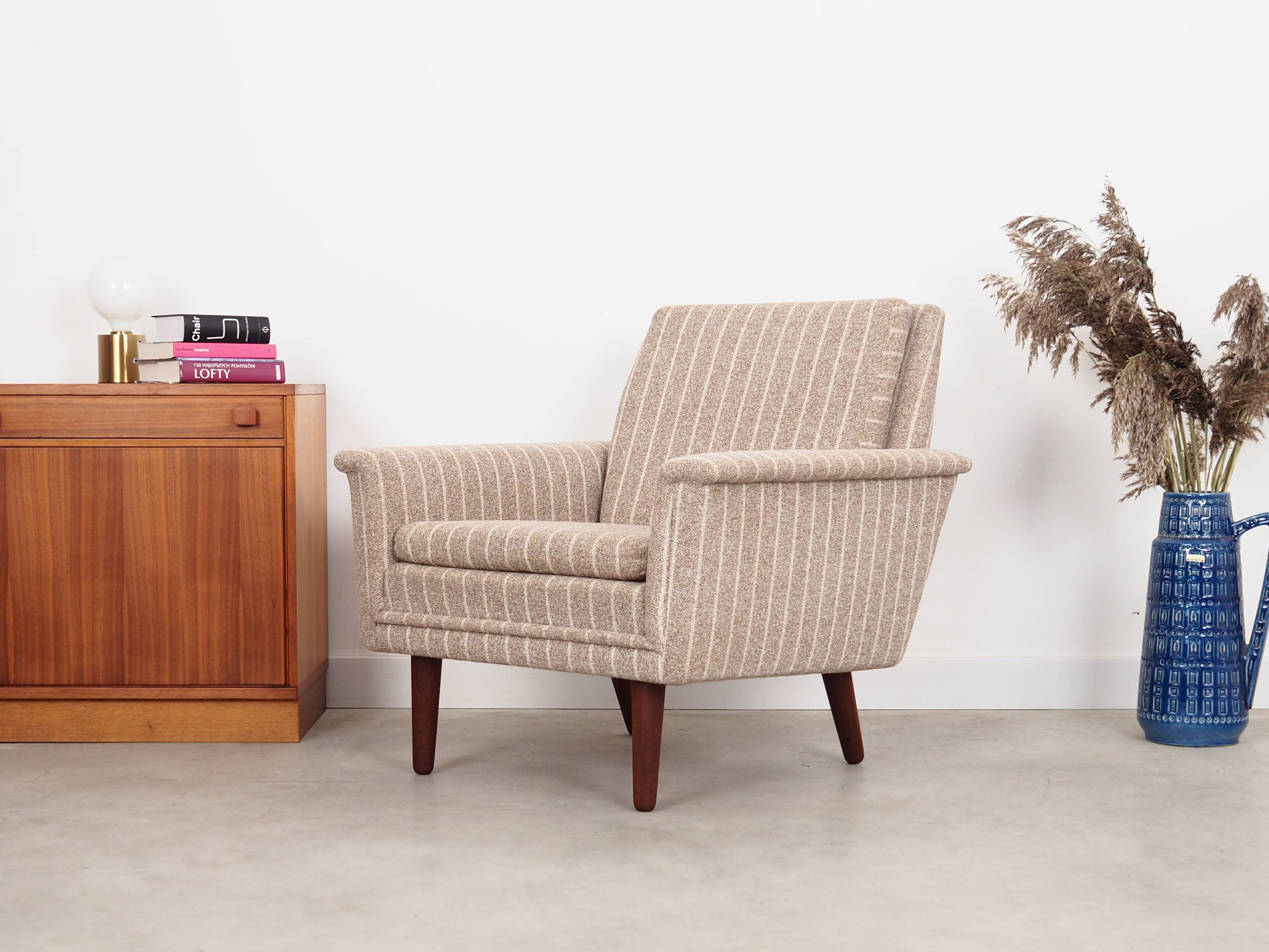 Fauteuil en teck, design danois, années 1970, production : Danemark