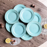 8 assiettes à dessert vert mint