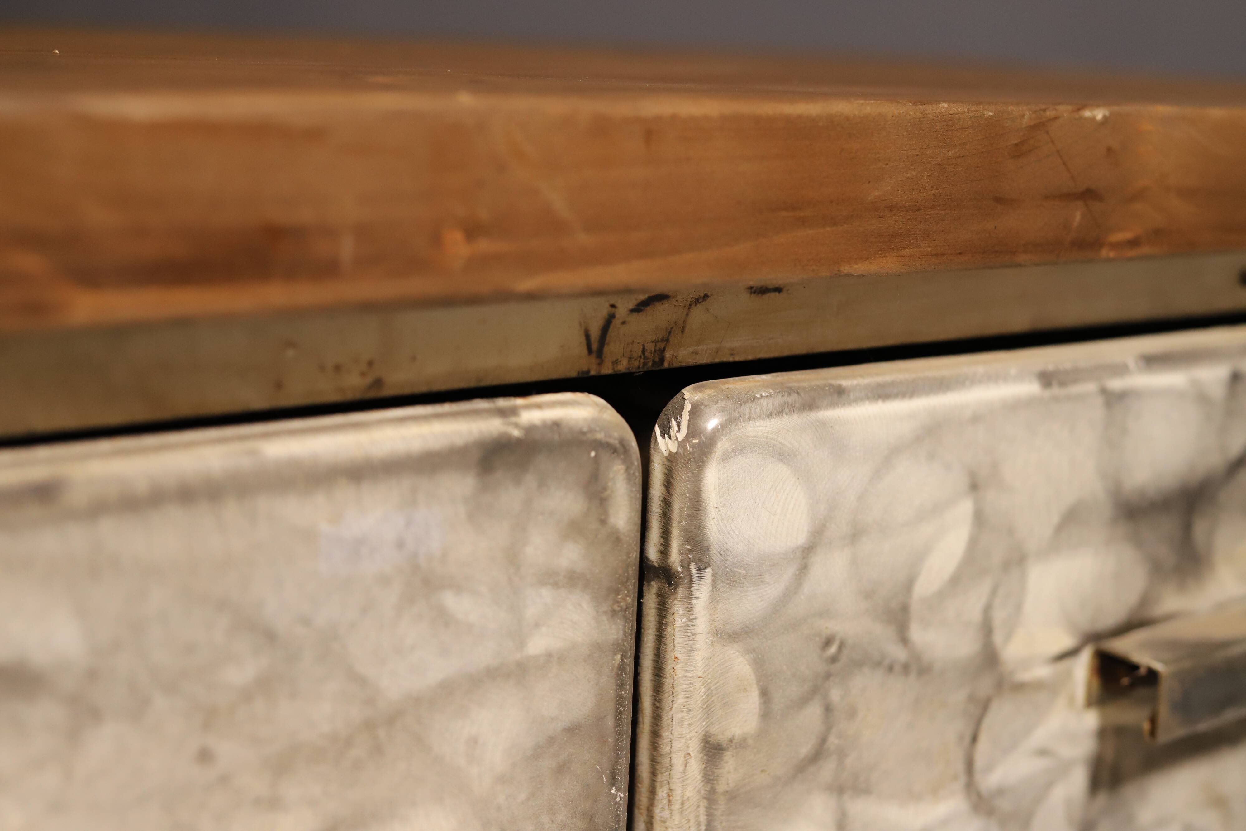 Industrial iron kitchen table from the 1950s, Czechoslovakia