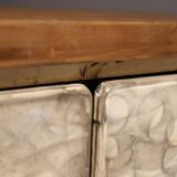 Table de cuisine industrielle en fer des années 1950, Tchécoslovaquie