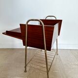 Travailleuse, meuble bar en bois