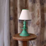 Green ceramic bedside lamp