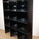Vintage Space Age bookshelf in black and clear plexiglass – 1970